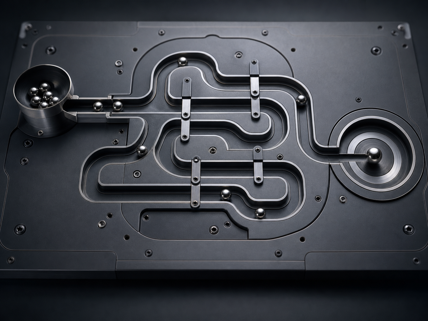 A machined CRM pipeline routing opportunities through defined stages